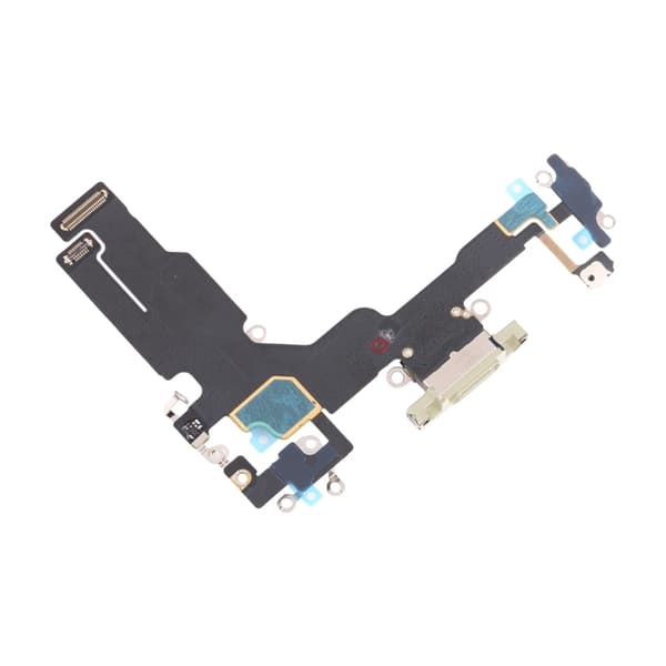 iPhone 15 Laddkontakt med Flexkabel - Gul Gul
