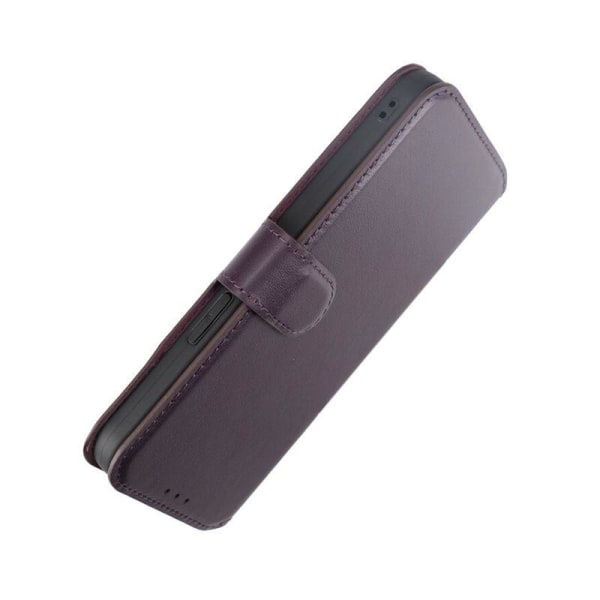 iPhone 15 Pro Max Plånboksfodral Läder Rvelon - Lila Bordeaux