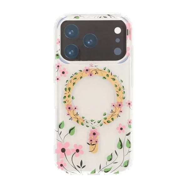 Blommigt Transparent Skal med MagSafe - iPhone 17 Pro läpinäkyvä
