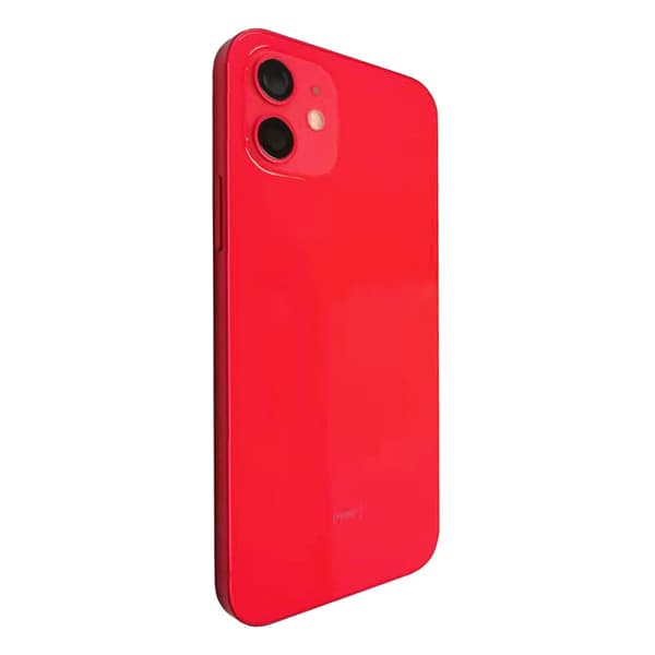 iPhone 12 Baksida med Komplett Ram - Röd Red