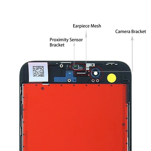 iPhone 8 Plus LCD Skärm DTP - Svart (Tagen från ny iPhone) Black