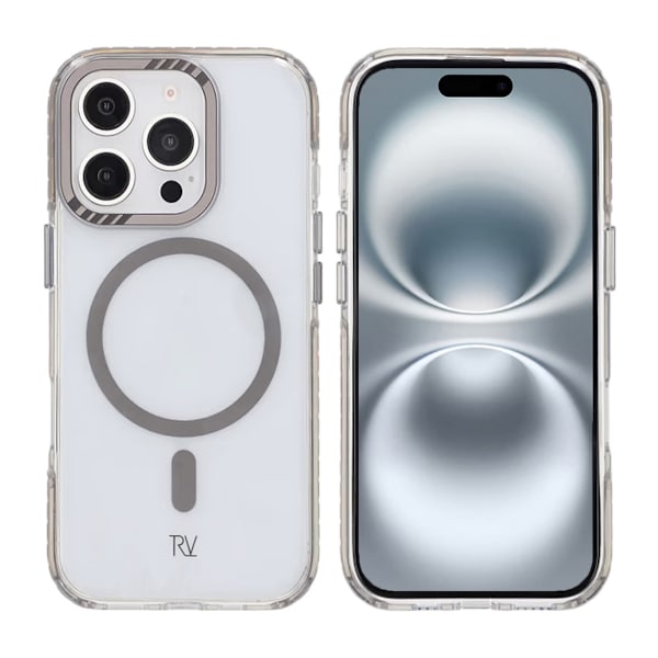 iPhone 16 Pro Rvelon Mobilskal Magnet Förstärkt - Grå Grey