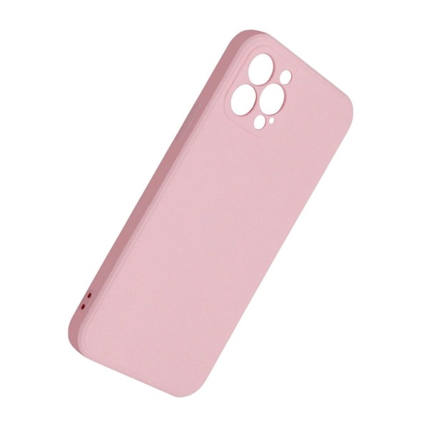 iPhone 12 Pro Max Silikonskal med Kameraskydd - Rosa Pink