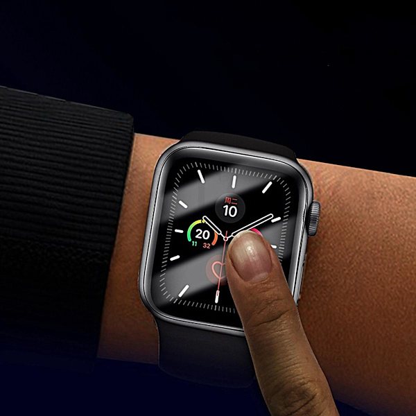 Skärmskydd Apple Watch Series 7 41mm - Härdat Glas Svart