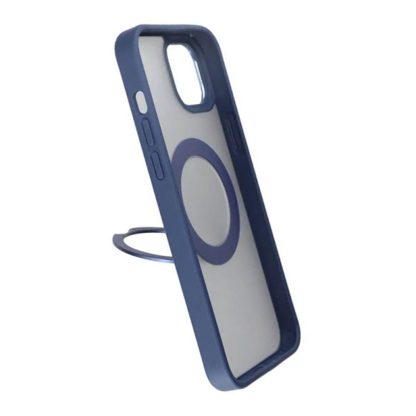 iPhone 15 Plus Skal med MagSafe Stativ Rvelon - Blå Blå