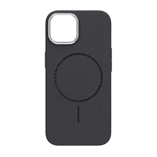 iPhone 15 Mobilskal Carbonmönstrad - Svart Svart