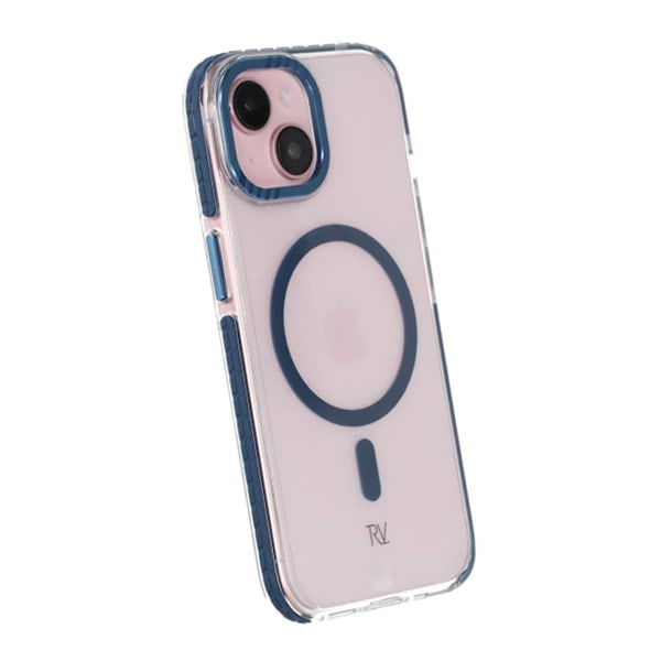 iPhone 15 Rvelon Mobilskal Magnet Förstärkt - Blå Blå