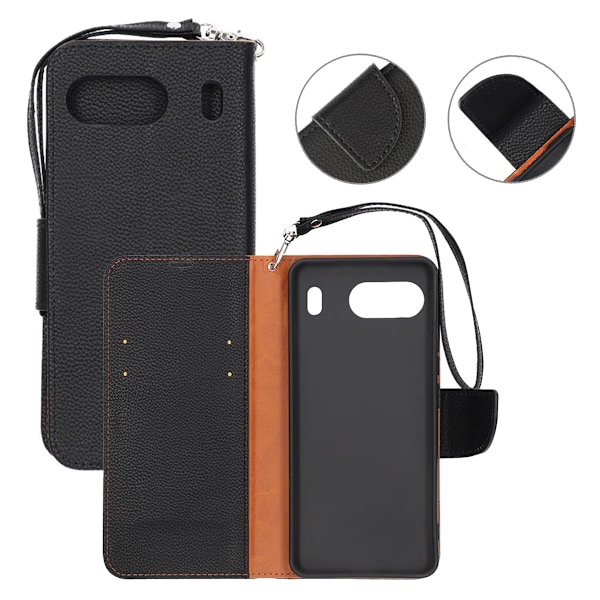 OnePlus Nord 4 5G Plånboksfodral med Stativ - Svart Black