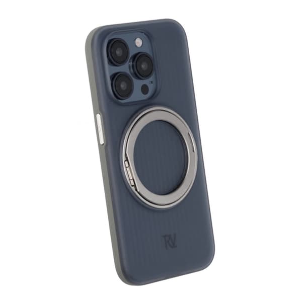 iPhone 15 Pro Rvelon Skal Roterande Magnet Stativ - Grå grå