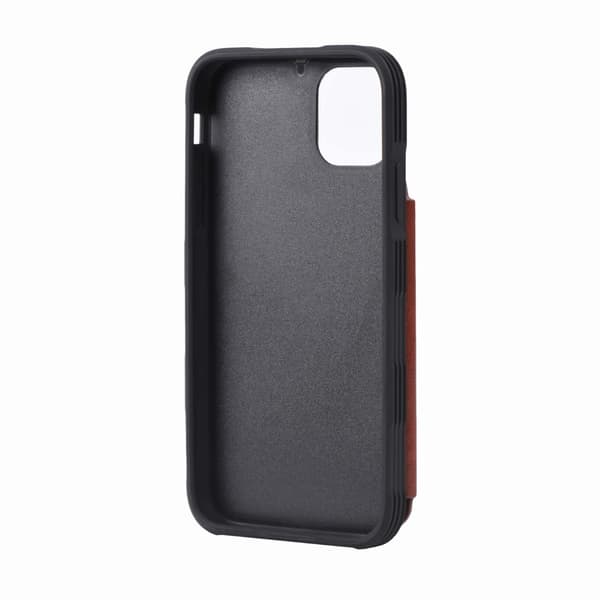 iPhone 11 Pro Max Stöttåligt Skal med Kortfack  - Brun Brun