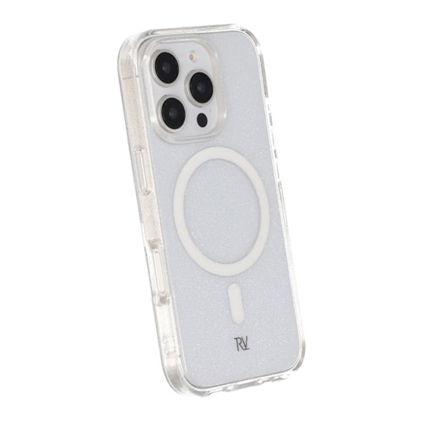 iPhone 16 Pro Rvelon Mobilskal TPU med MagSafe - Glitter Vit Vit