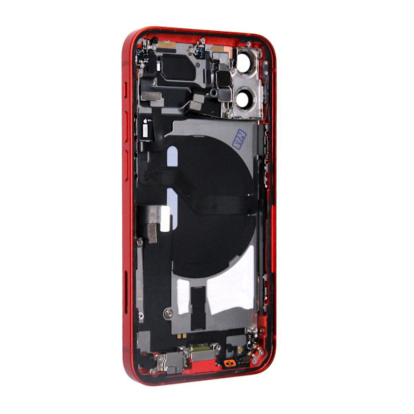 iPhone 12 Mini Baksida med Komplett Ram - Röd Red