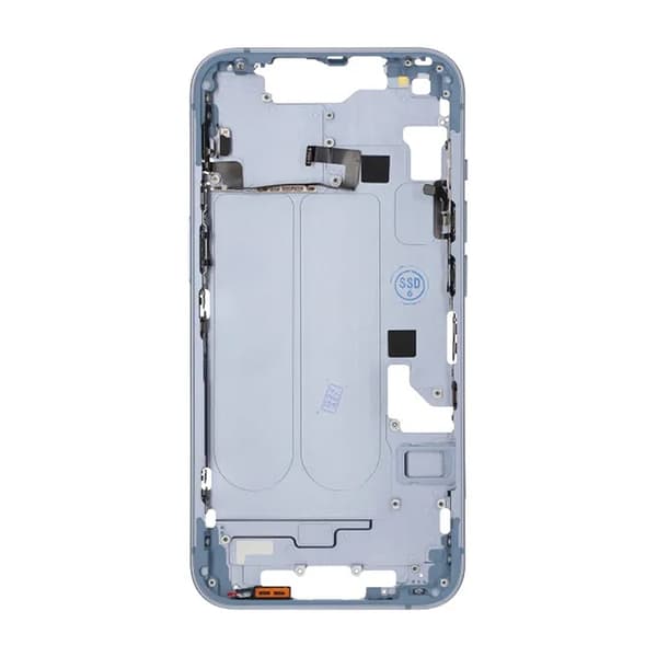 iPhone 14 Baksida med Komplett Ram OEM - Blå Blå