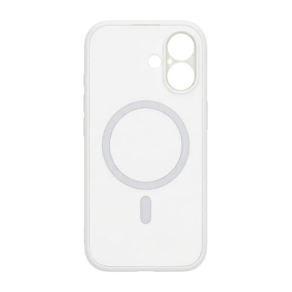 Slimmat MagSafe-skal med kameraskydd för iPhone 16 - Vit vit