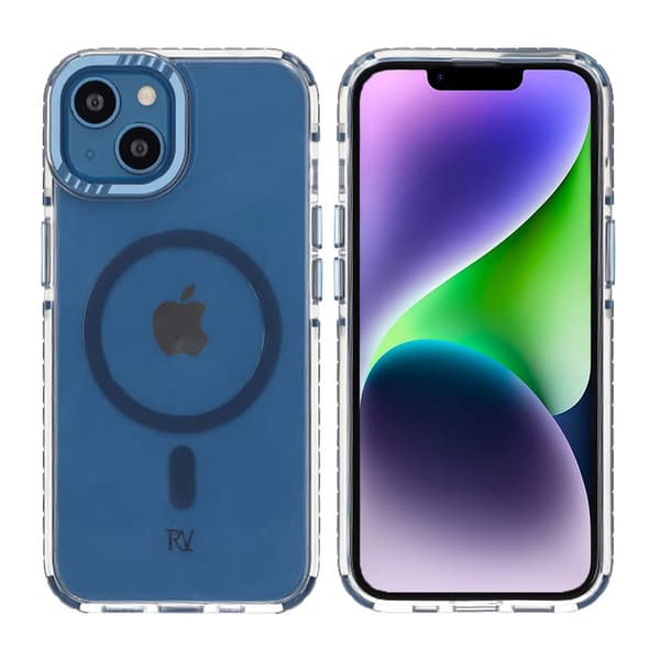 iPhone 13/14 Rvelon Mobilskal Magnet Förstärkt - Blå Blå