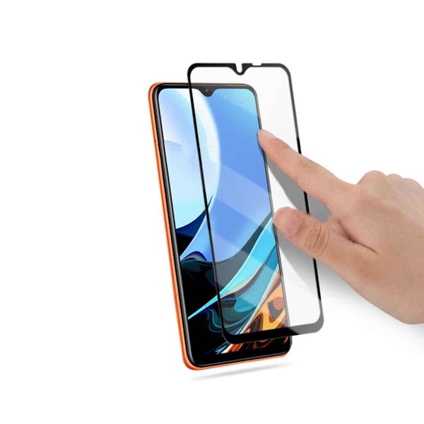 Skärmskydd Xiaomi Redmi 9T - 3D Härdat Glas Svart Black