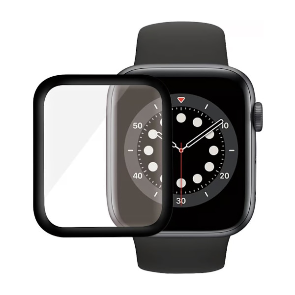 Skärmskydd för Apple Watch Series 6 40mm - 3D Härdat Glas Svart