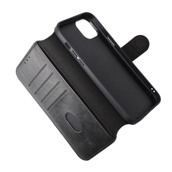 iPhone 15 Plus Plånboksfodral med Magsafe Rvelon - Svart Svart