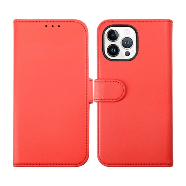 iPhone 14 Pro Max Plånboksfodral Magnet Rvelon - Röd Röd