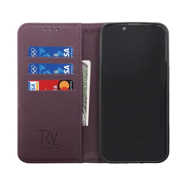 iPhone 14 Plus Plånboksfodral Extra Kortfack Rvelon - Lila Purple