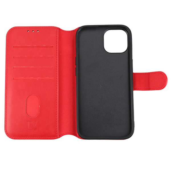 iPhone 15 Plånboksfodral Magnet Rvelon - Röd Red