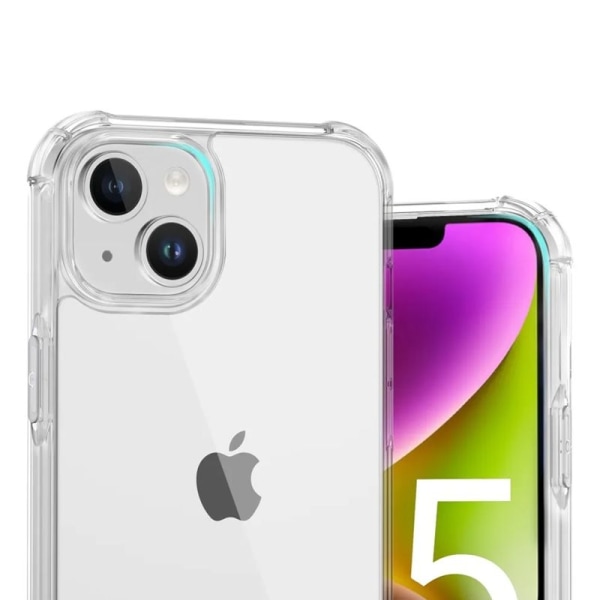 iPhone 15 Plus Stöttåligt Mobilskal - Transparent Transparent