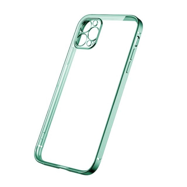 iPhone 12 Pro Mobilskal med Kameraskydd - Grön/transparent Green