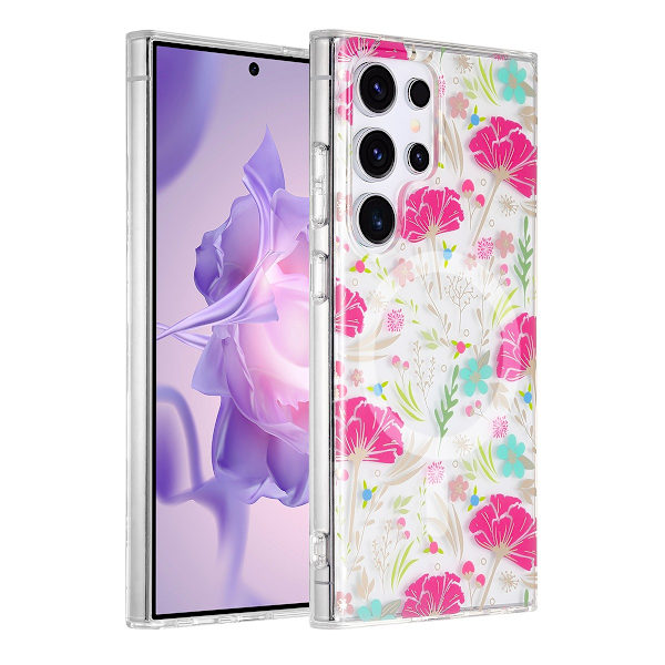 Samsung Galaxy S24 Ultra Mobilskal Magnet - Blommor & Kvistar multifärg