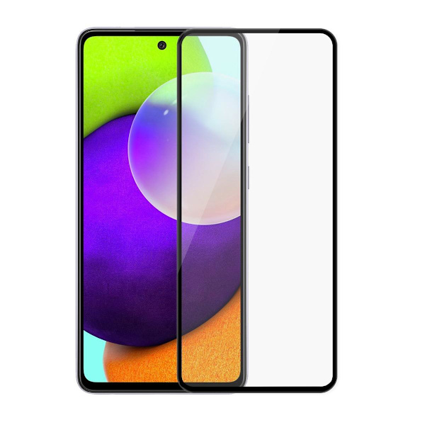 Skärmskydd Samsung A52 - 3D Härdat Glas Svart Svart