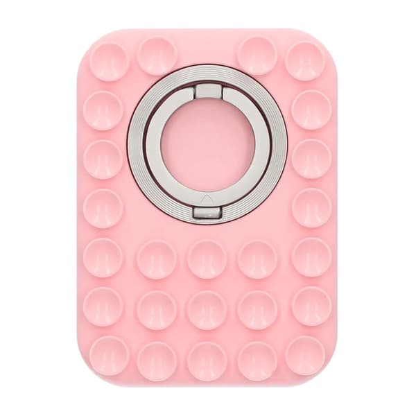 MagSafe-puhelinpidike imukupeilla ja jalustalla - Pinkki vaaleanpunainen