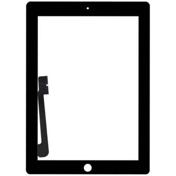 iPad 3/4 Glas med Touchskärm Premium - Svart Black