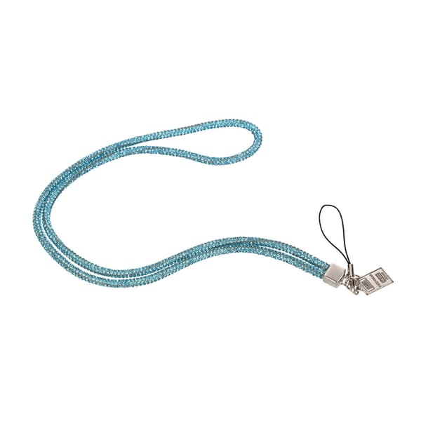 Mobilhalsband Snöre - Blå glitter Blå