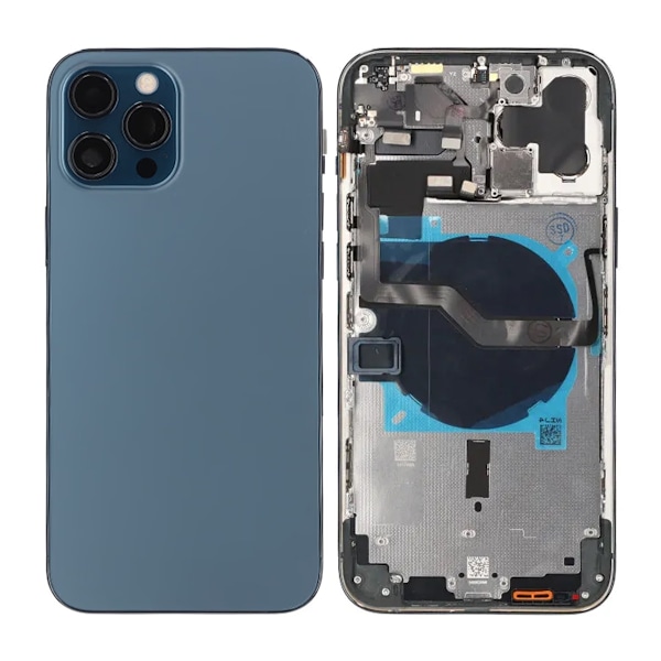 iPhone 12 Pro Max Baksida med Komplett Ram OEM - Blå Blå