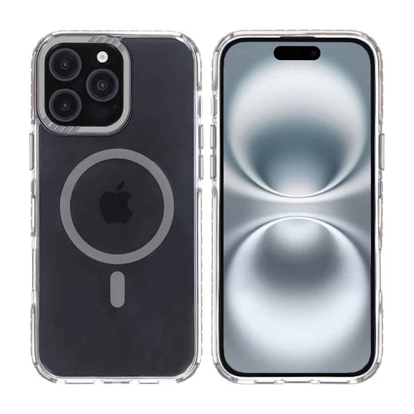 iPhone 16 Pro Max Rvelon Mobilskal Magnet Förstärkt - Grå grå