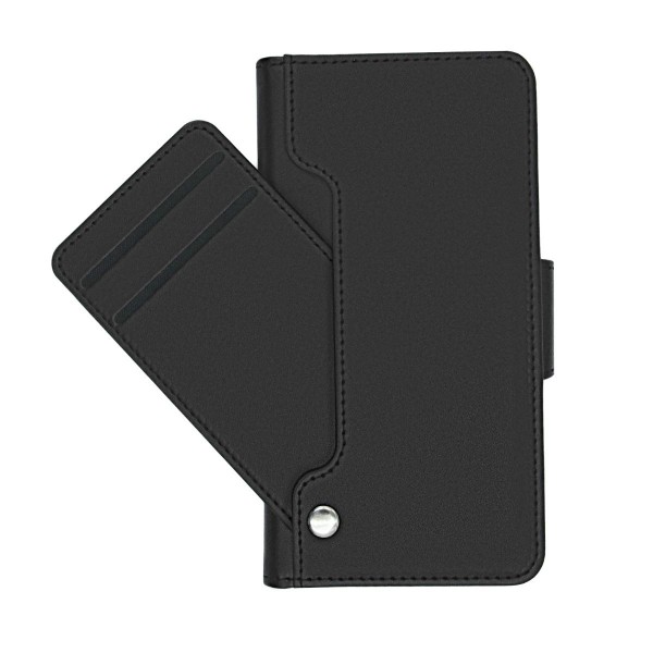 iPhone 12 Mini Plånboksfodral Extra Kortfack Rvelon - Svart Black