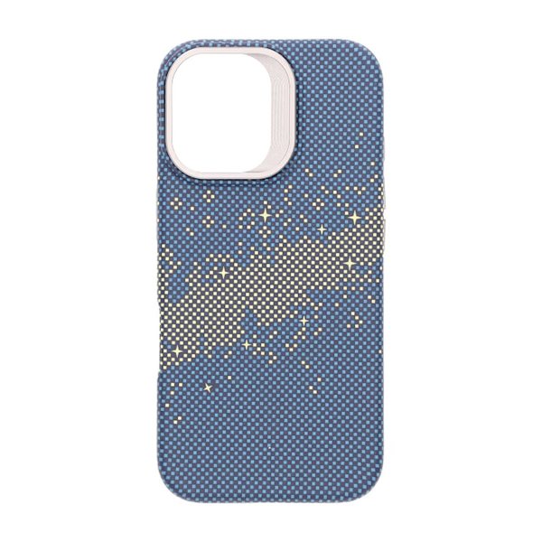 iPhone 16 Skal med Magsafe och Utfällbart Stativ - Blå/Guld Blue