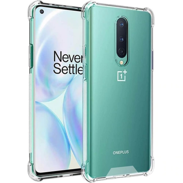 Stöttåligt Mobilskal OnePlus 8 - Transparent Transparent