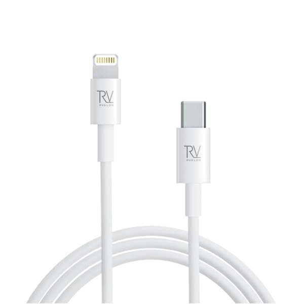Rvelon USB-C till Lightning Kabel 1m Vit
