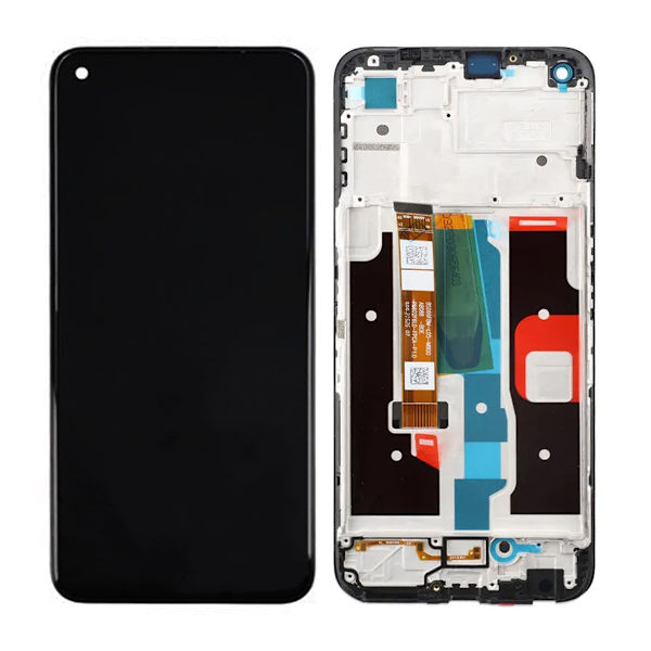Realme 8i Skärm med LCD Display & Ram Original - Svart Svart