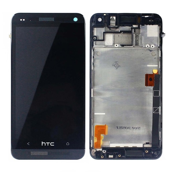 HTC One M7 Skärm/Display OEM - Svart Black
