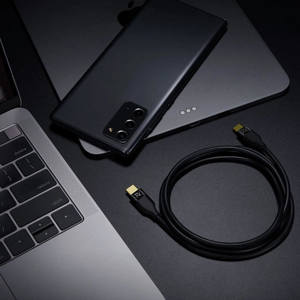 Rvelon USB-C till USB-C Kabel 2m Black