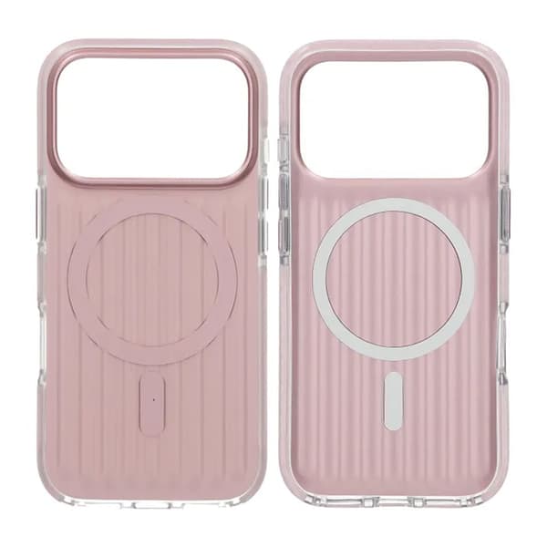 Mobilskal Korrugerad Magsafe för iPhone 17 Pro - Rosa Rosa