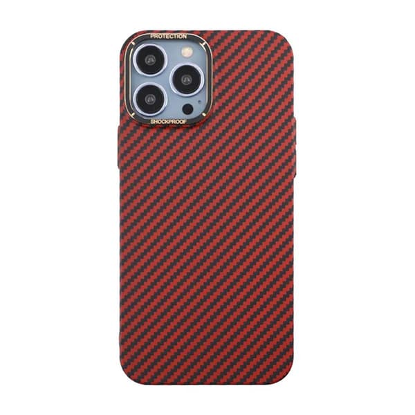 Kolfiber Skal iPhone 13 Pro Max - Röd Red
