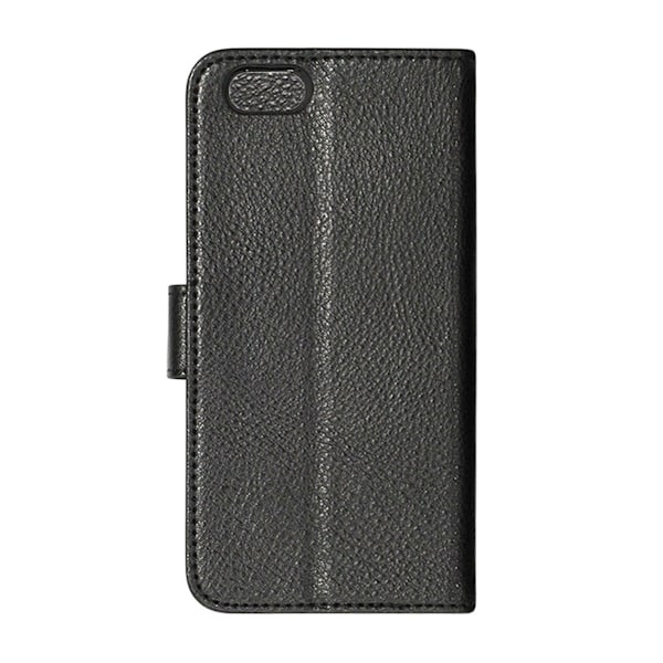 iPhone 6/6S Plånboksfodral Läder med Stativ - Svart Svart