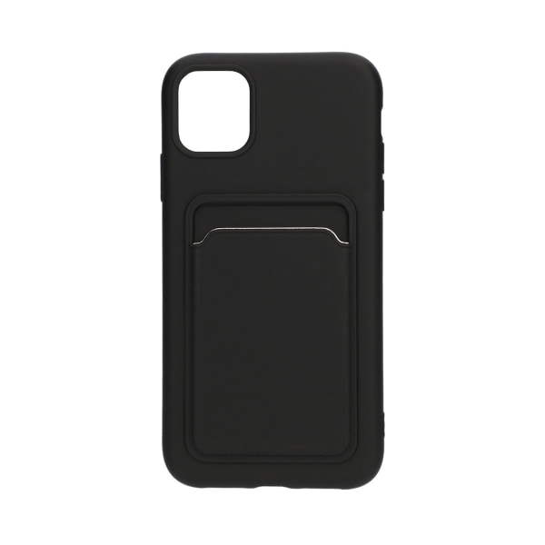 iPhone 11 Silikonskal med Korthållare - Svart Black
