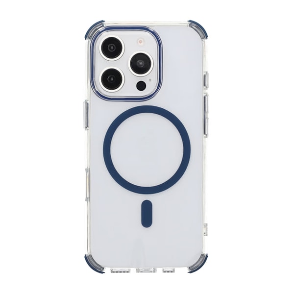 iPhone 16 Pro Max Rvelon Mobilskal Magnet med Kantskydd - Blå Blå