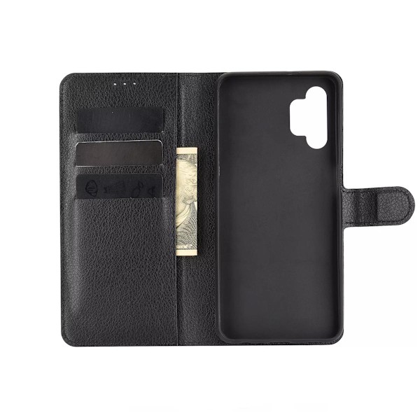 Samsung Galaxy A32 5G Plånboksfodral med Stativ - Svart Black