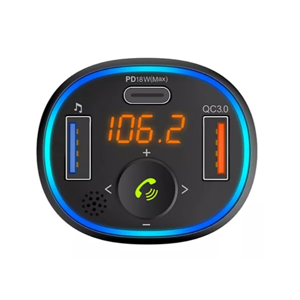 Rvelon Bluetooth FM Sändare C73 Blå