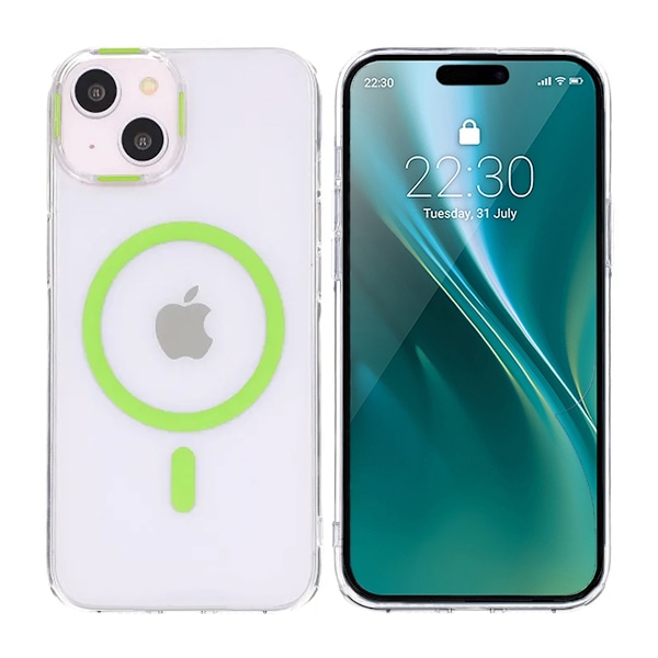 iPhone 15 Stöttålig Mobilskal med Magsafe - Grön Grön