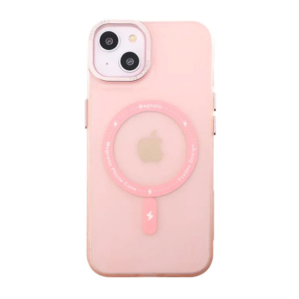 iPhone 14 Plus Mobilskal med MagSafe - Frostat Rosa Rosa